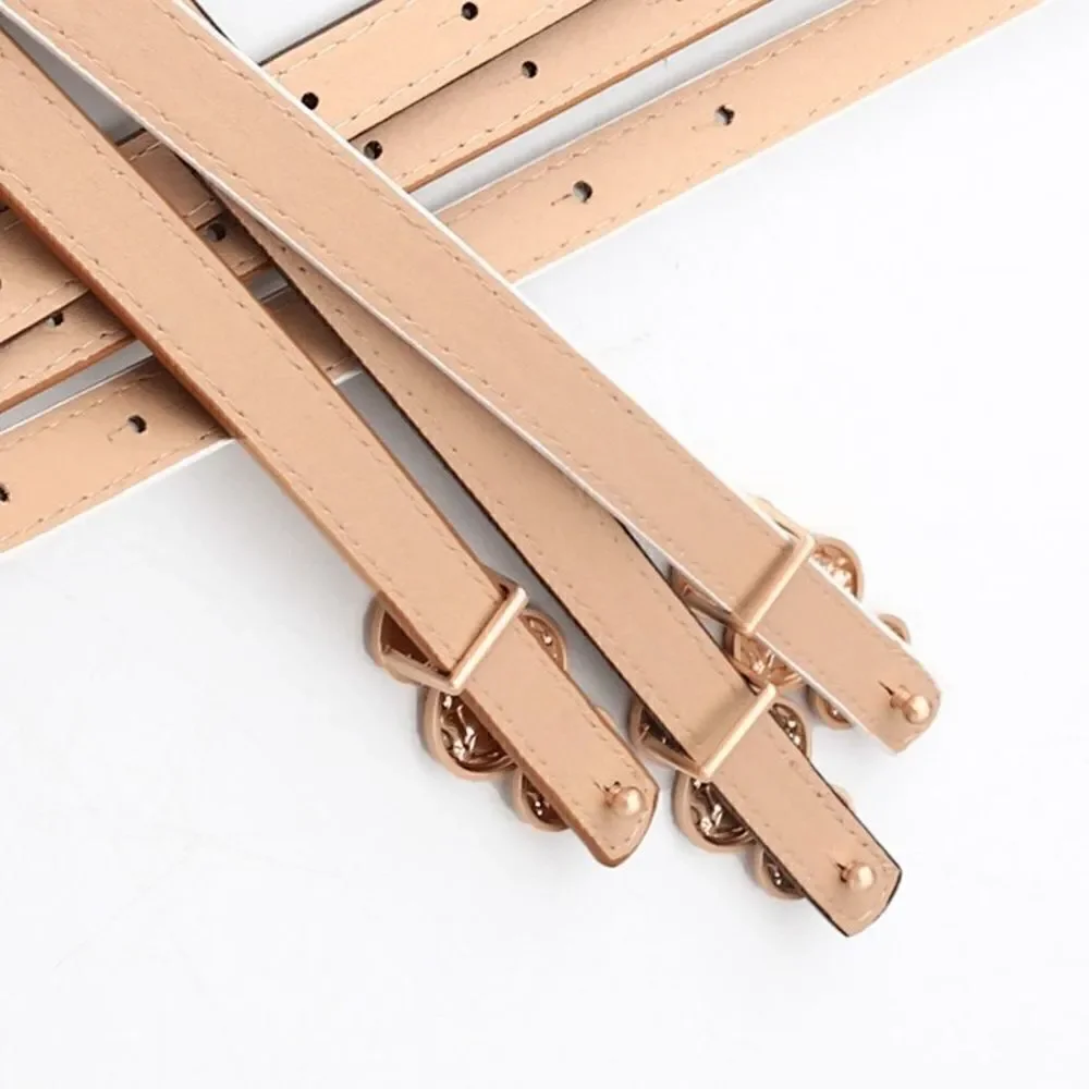 Ladies Fashionable Coin Brown Skinny Belt